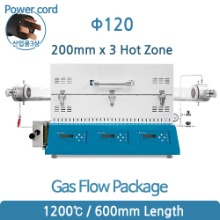 1200℃ 3존 가스플로패키지 Gas Flow Package (200mm x 3 Hot Zone Ø120)